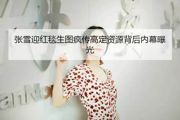 张雪迎红毯生图疯传高定资源背后内幕曝光